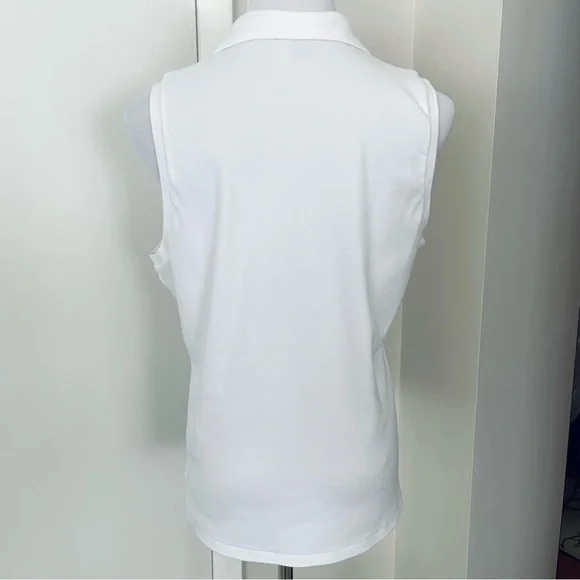 Ralph Lauren Classic White Sleeveless Women’s White Polo Size XL - Picture 11 of 14